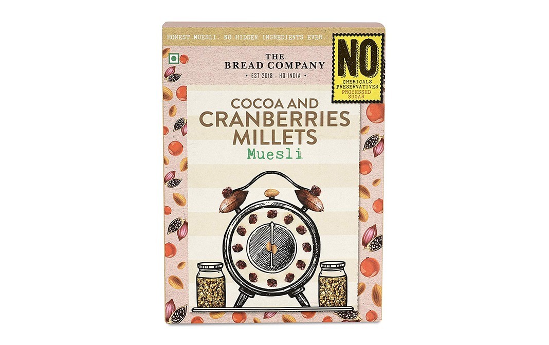 The Bread Company Cocoa And Cranberries Millets Muesli   Pack  300 grams